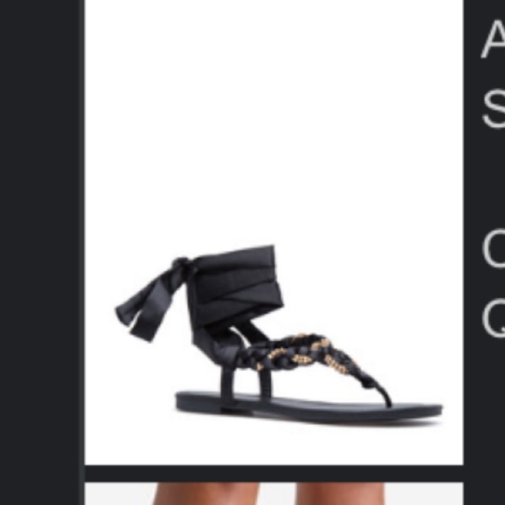 Shoe Dazzle Flat Sandals, Aadila